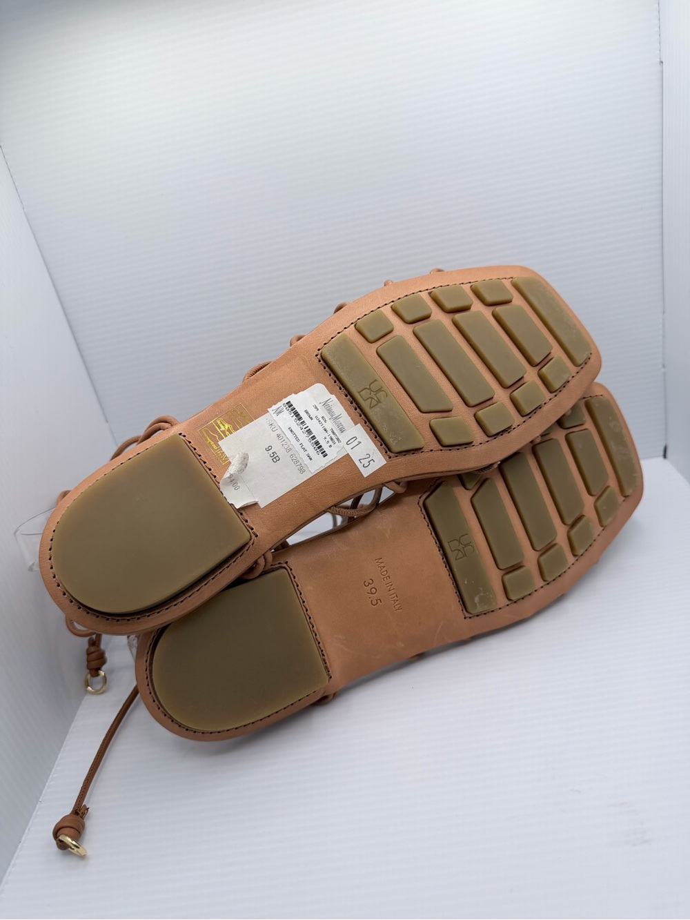 Ulla Johnson Freya Brown Knotted Leather Sandals Lace-Up Gladiator size 39.5 NWT - Picture 8 of 8